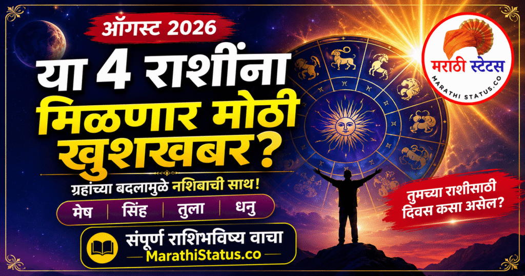 ऑगस्ट 2026 मासिक राशिभविष्य मराठी