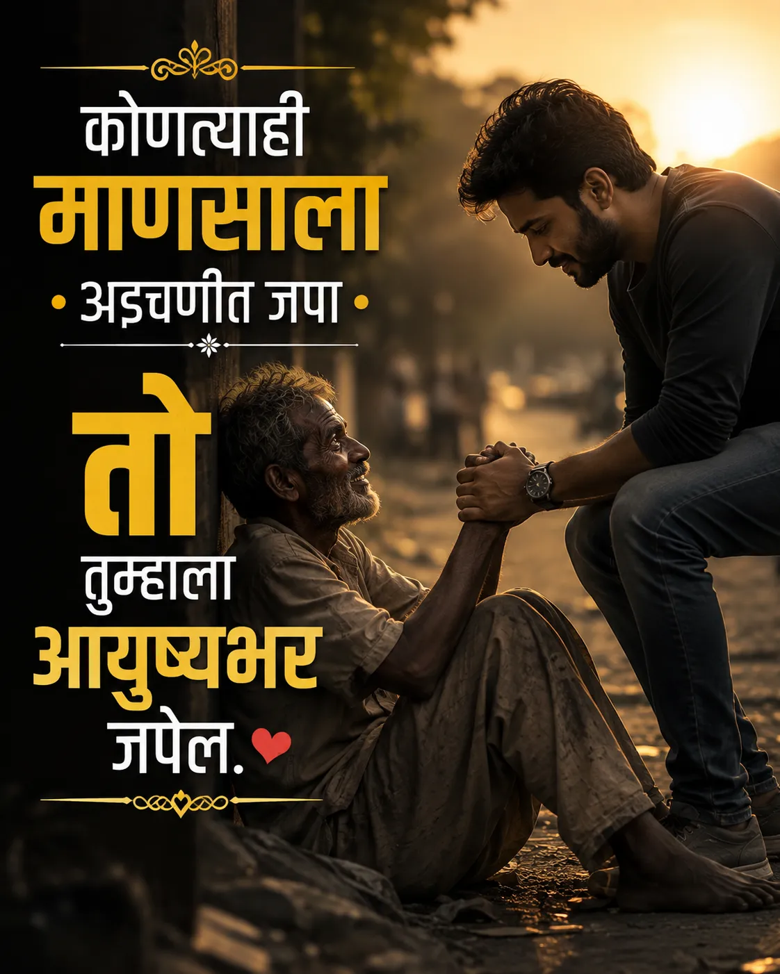 अडचणीत माणसाला जपा Marathi Inspirational Status